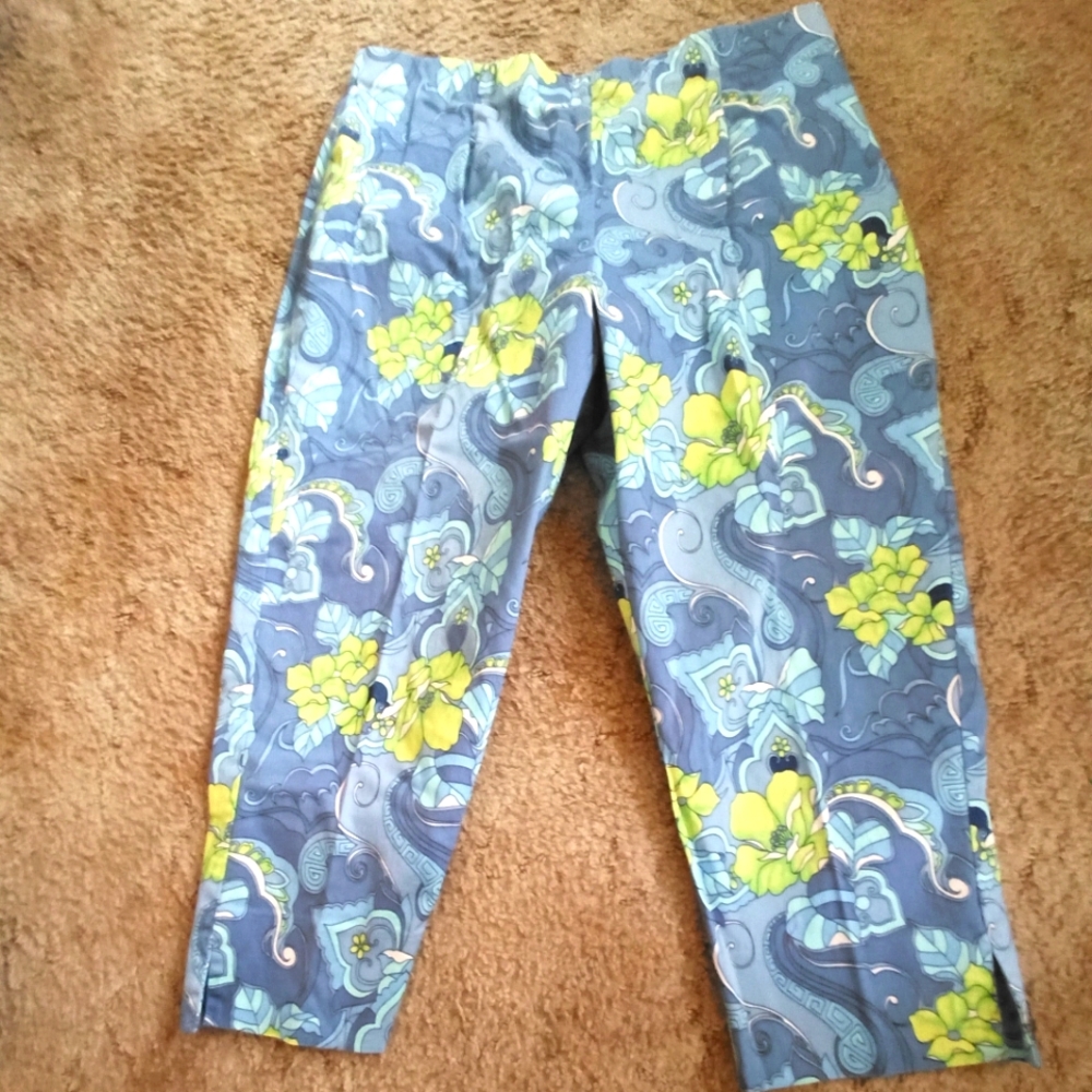 Tribu Nordstrom Sz 14 floral capris LN!